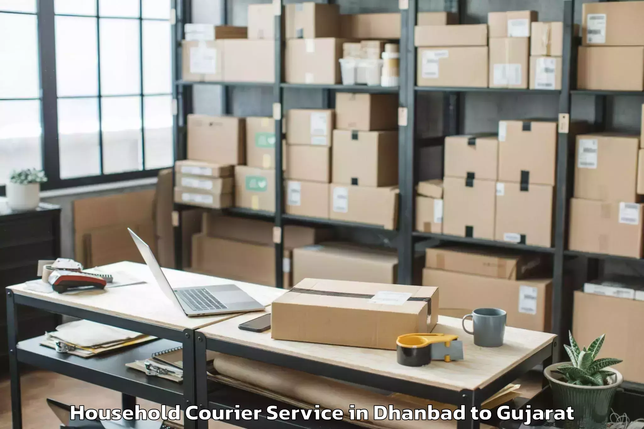 Trusted Dhanbad to Naroda Household Courier